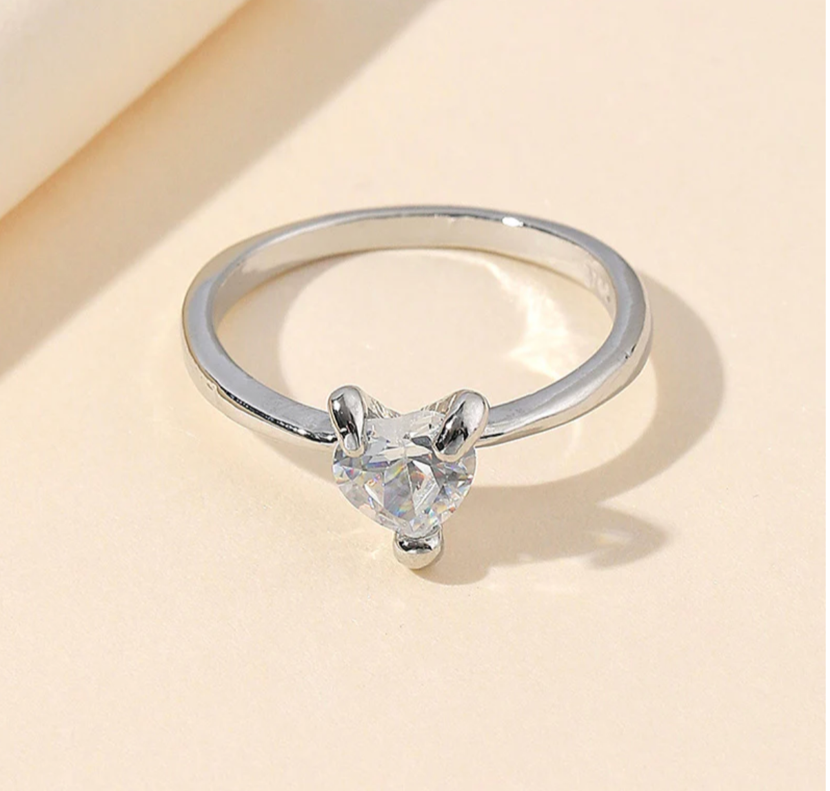 'Small Love' Crystal Heart Ring