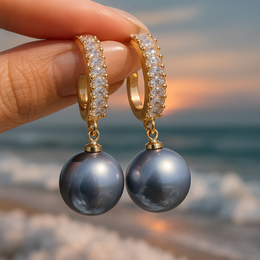 Isla | Earrings featuring authentic pearls