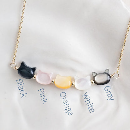 Miaura™ | Cat Shaped Gemstone Necklace