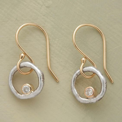 Leon™ – Vintage Gold and Silver Zirconia Earrings